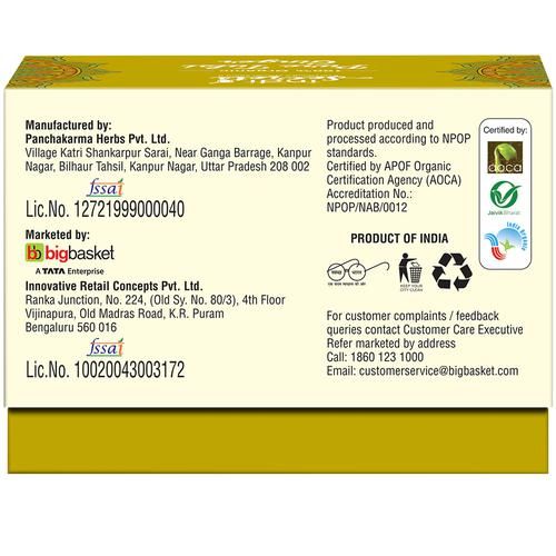 IndiSecrets Organic Tea - Tulsi & Ginger, 36 g (20 Bags x 1.8 g each)-3.webp